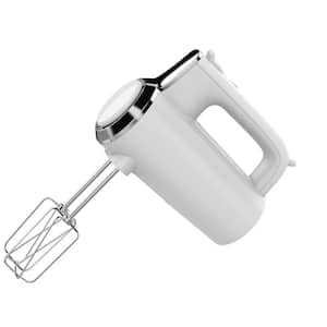 5-Speed White Hand Mixer with Eject Button