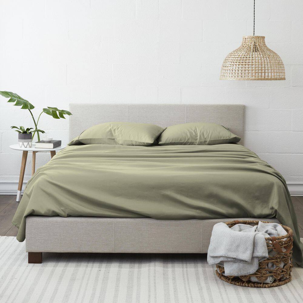 Sage Twin Microfiber 3-Piece Solid Sheet Set