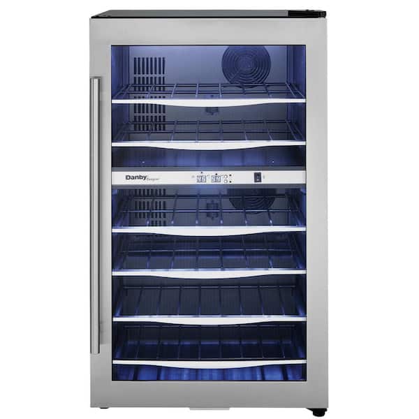 Danby Designer 19 44 In 38 Bottle Freestanding Dual Zone Wine Cooler Dwc040a3bssdd The Home Depot Danby Designer 19 44 In 38 Bottle Freestanding Dual Zone Wine Cooler Dwc040a3bssdd The Home Depot