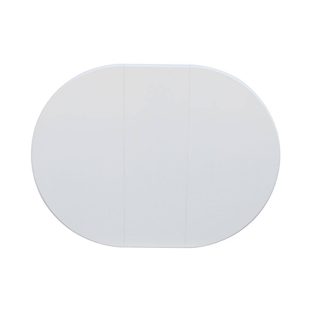 Farmhouse Elegance 50" Extendable Round Wood Dining Table in White