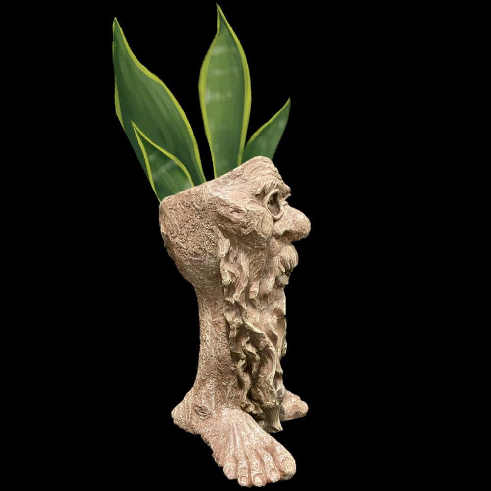 Stone Wash Grandpa RIP Face Resin Planter Statue
