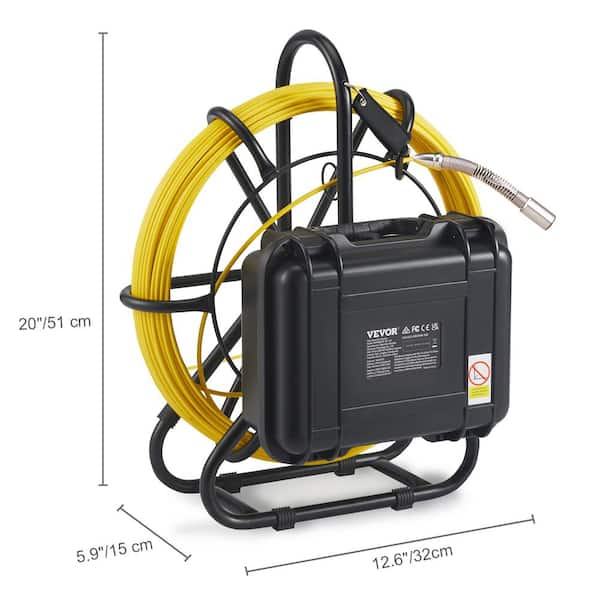 VEVOR Sewer Camera Pipe Inspection Camera 9-Inch 720p Screen Pipe Camera 164 ft