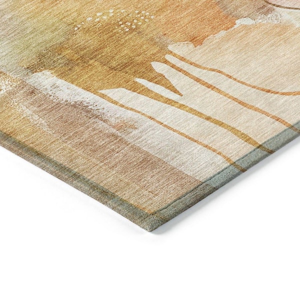 Chantille Machine Washable Indoor/Outdoor Abstract ACN2019 Mauve 9 ft. x 12 ft. Area Rug