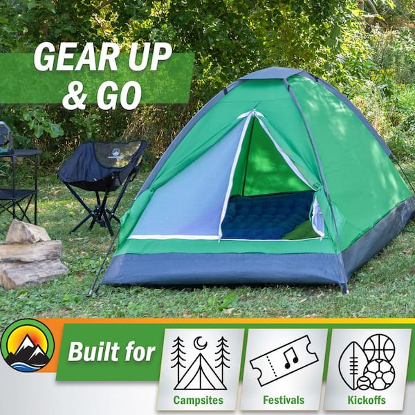 Wakeman Outdoors 2-Person Leafy Green Happy Camper Tent