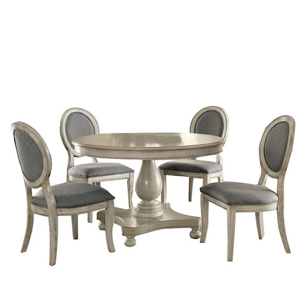 William's Home Furnishing Kathryn Antique White Table Set