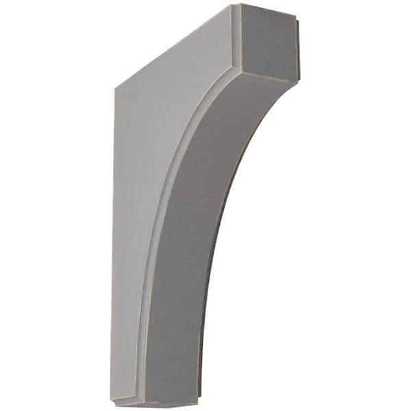 Ekena Millwork 1-3/4 in. x 8 in. x 6 in. Pebble Grey Clarksville Wood Vintage Decor Bracket