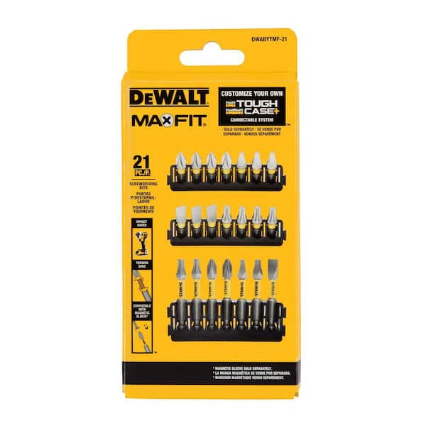 DEWALT MAXFIT 1 in. & 2 in. Carbon Steel Driving Bit Set (21