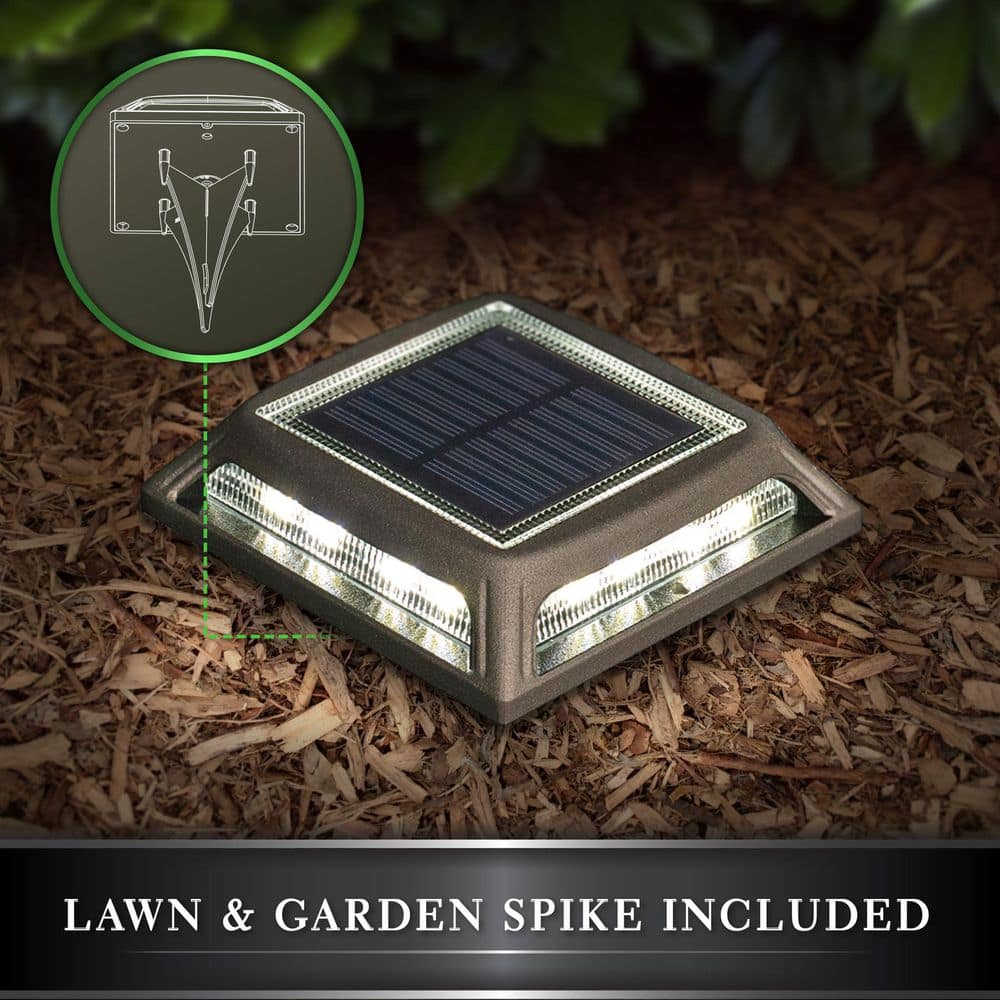 Muskoka Black Aluminum LED Solar Post Cap Light Multipack