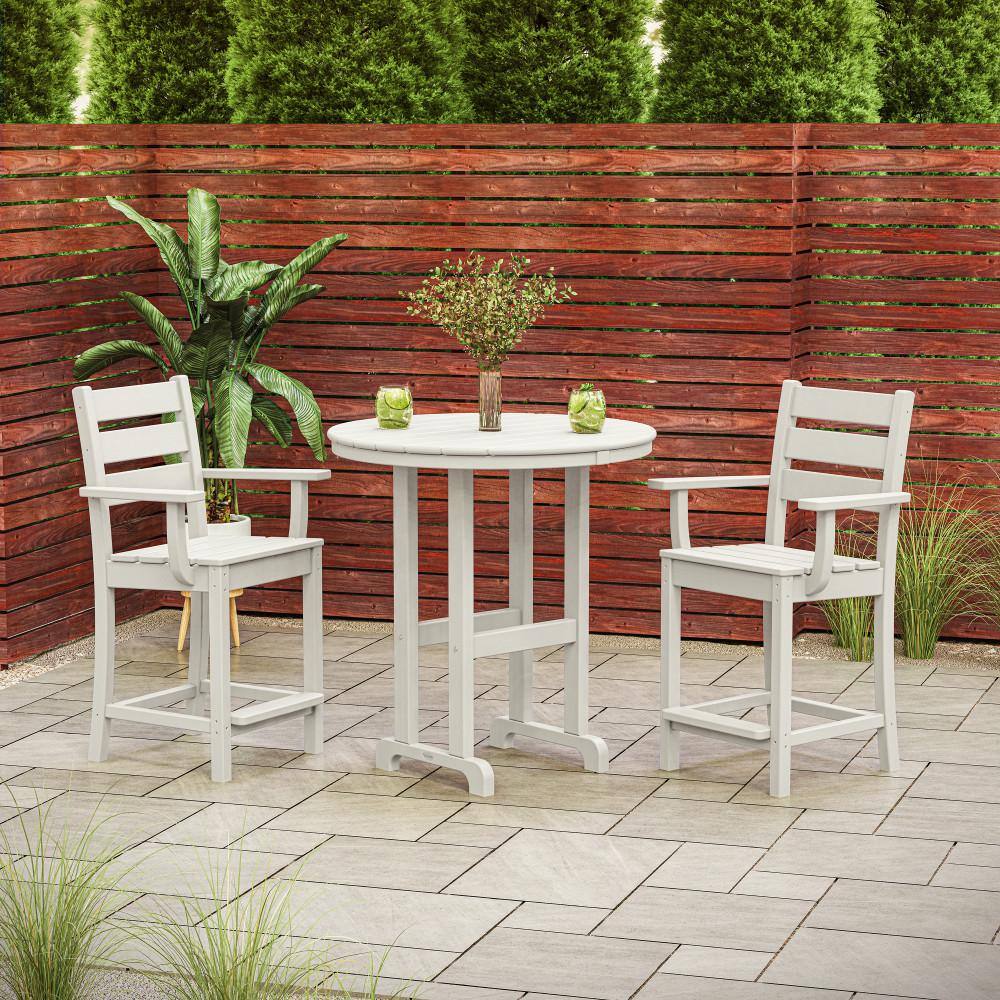 Grant Park White 3-Piece HDPE Plastic Farmhouse Counter Set price history on PriceWatchPro