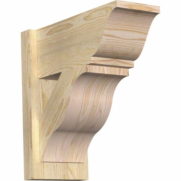 Ekena Millwork 8 in. x 18 in. x 18 in. Fuston Traditional Rough Sawn Douglas Fir Outlooker