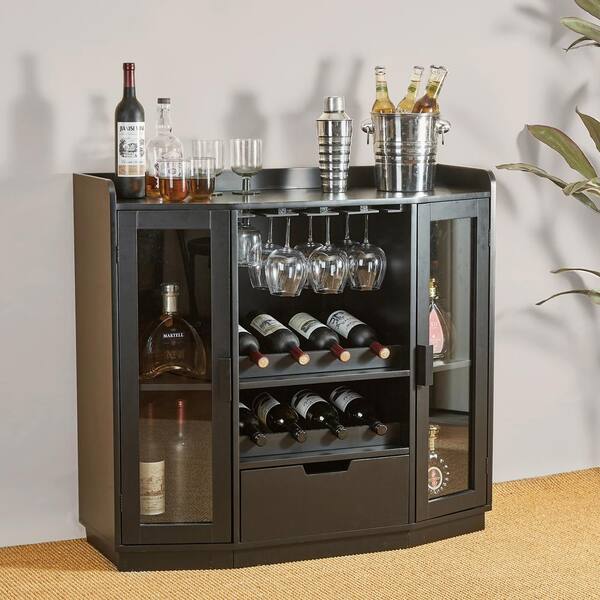 Locked Twin Molded Glass Decanters with Carrier Home & Living Drink