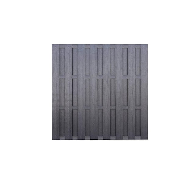 Frame It All 0.40 in. x 5.51 in. x 70.20 in. Ironwood Capped Composite Flat Top Fence Picket (5-Pack)