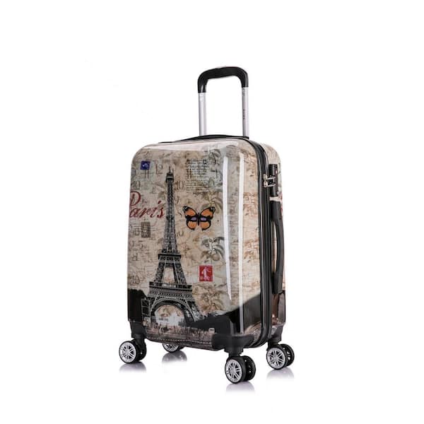 InUSA Paris Prints Lightweight Hardside Spinner 20 in. Carry-on