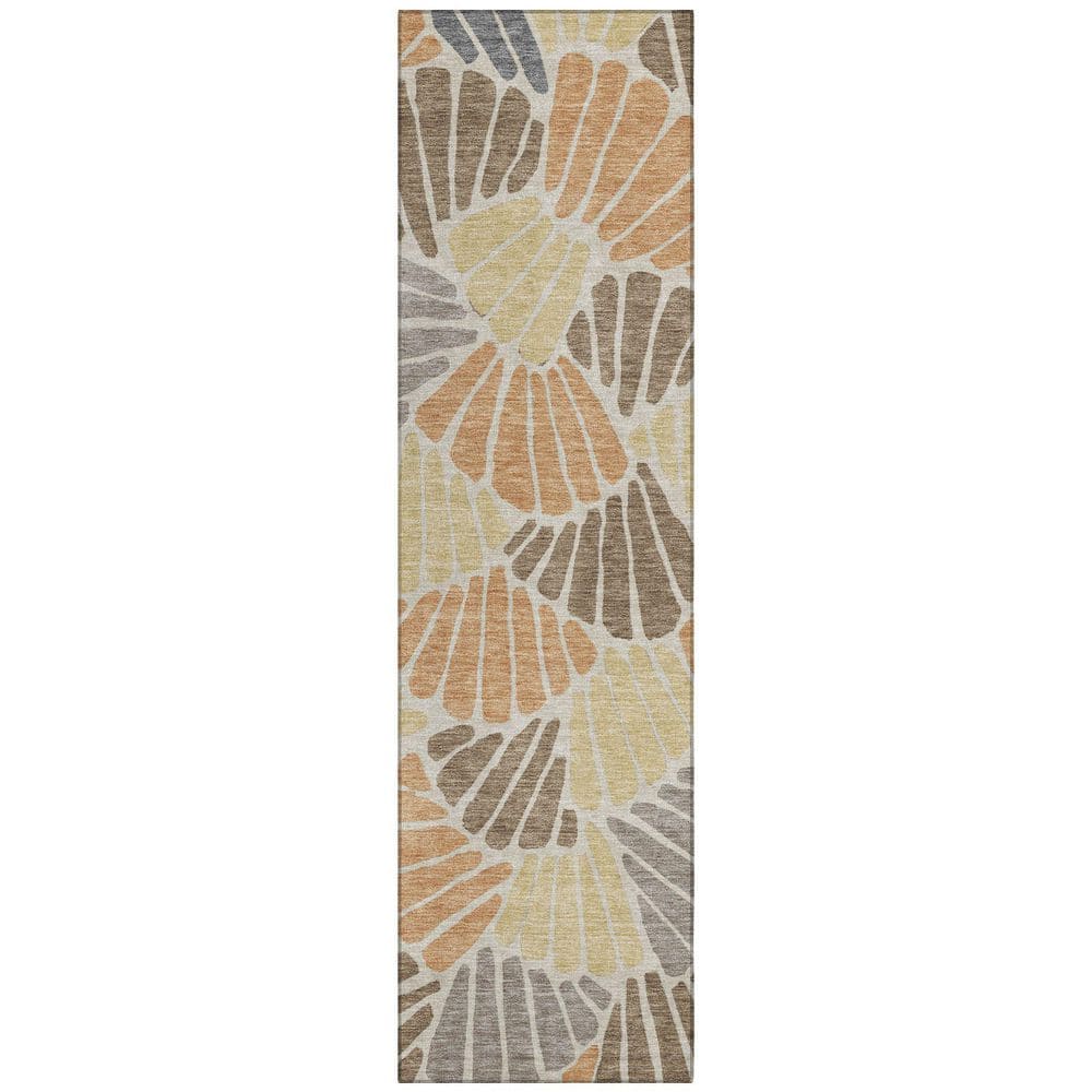 Chantille Machine Washable Indoor/Outdoor Abstract ACN2384 Copper 2 ft. x 7 ft. Runner Rug price history on PriceWatchPro