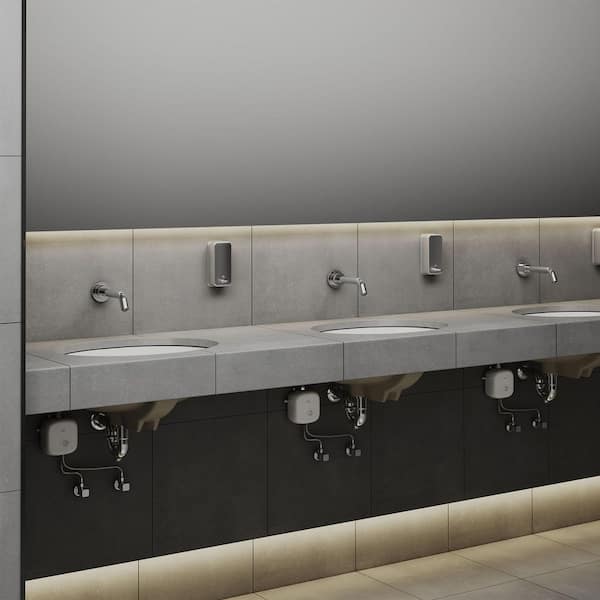 Serin Touchless Wall-Mount Bathroom Sink Faucet 0.5 GPM with Adjustable Spout Reach in Polished Chrome - Base Model