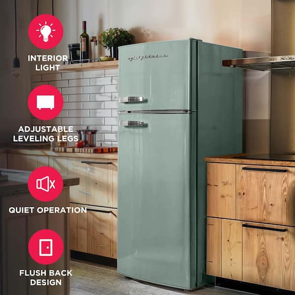 Frigidaire 7.5 cu. ft. Retro Mini Fridge in Mint with Top Freezer