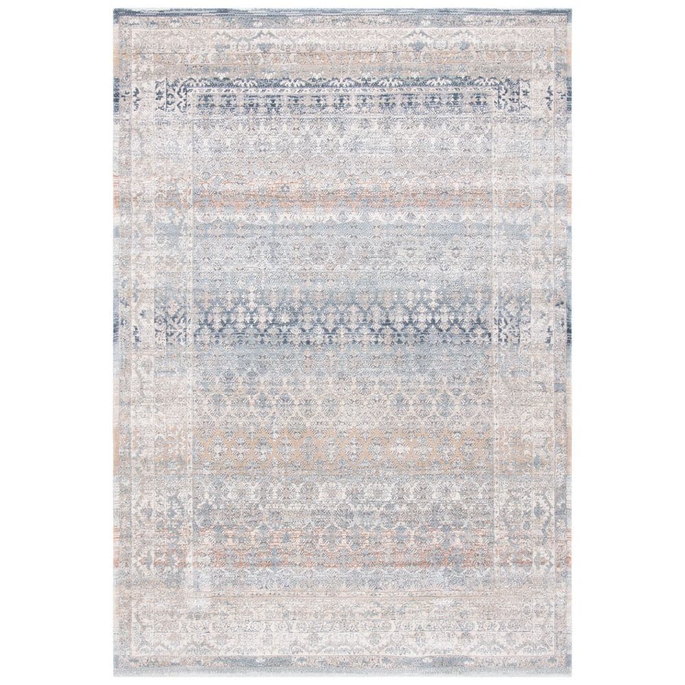 Handmade Gray Wool and Synthetic Rectangular Rug, 5'-3" x 7'-6"