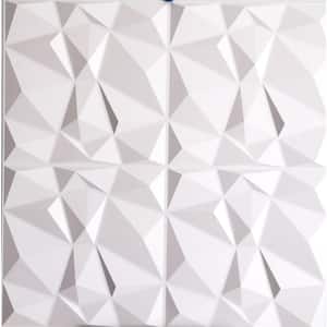 3D Falkirk Retro IV 24 in. x 24 in. White Faux Geometric PVC Decorative Wall Paneling (10-Pack)