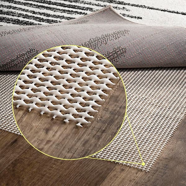 Ultra Stop Cream 6 ft. x 9 ft. Rectangular Non-Slip Grip Hard Surface 0.25 in. Thickness Rug Pad