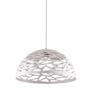 Coral 1-Light Matte White Pendant with No Shade