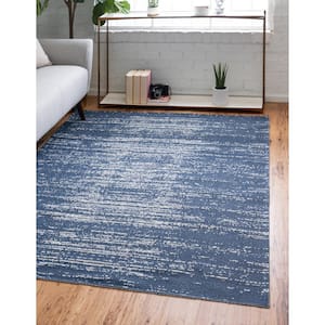 Decatur Static Navy Blue 4 ft. 2 in. x 6 ft. Area Rug