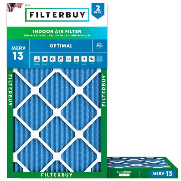 8 in. x 20 in. x 1 in. MERV 13 (FPR 10) Health Defense Pleated HVAC AC Furnace Air Filters Replacement (2-Pack)