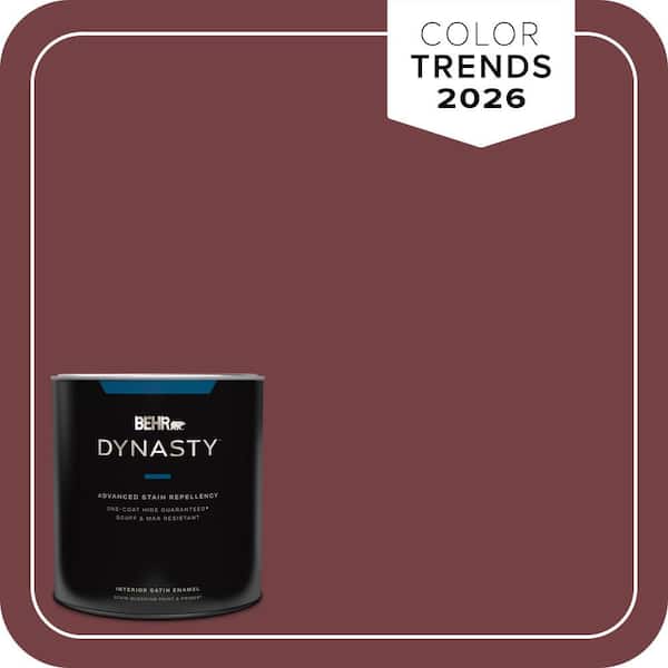 BEHR DYNASTY 1 qt. #MQ1-15 Rumors One-Coat Hide Satin Enamel Interior Stain-Blocking Paint & Primer