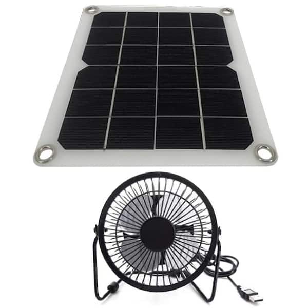 KIWDZFU Solar Powered Mini Ventilator Fan for Outdoor Ventilation in Greenhouses and Motorhomes