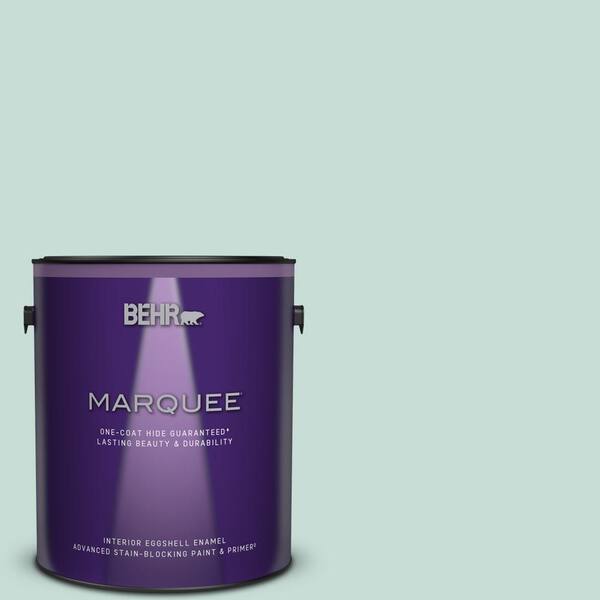 BEHR MARQUEE 1 gal. #MQ3-20 Whipped Mint One-Coat Hide Eggshell Enamel Interior Paint & Primer
