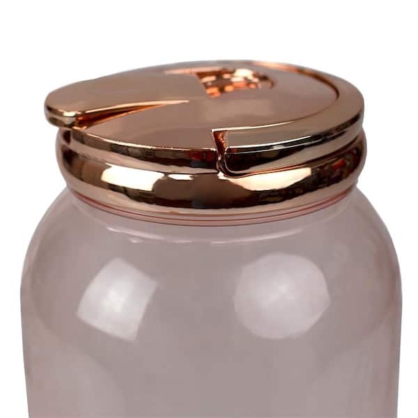 U.S. Solid 1.3Gal/5L Beverage Dispenser Glass Jar Container for Both Iced and Hot Drinks, Beige