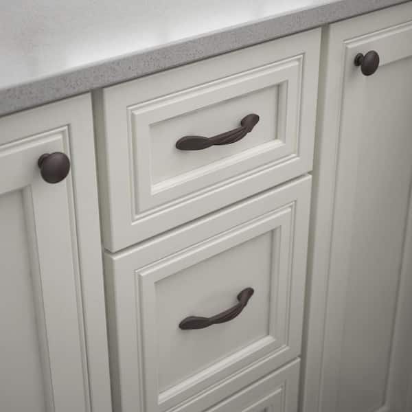25-Pack Simple Twist 3 in. (76 mm) Classic Deep Bronze Cabinet Drawer Spoon Foot Pulls