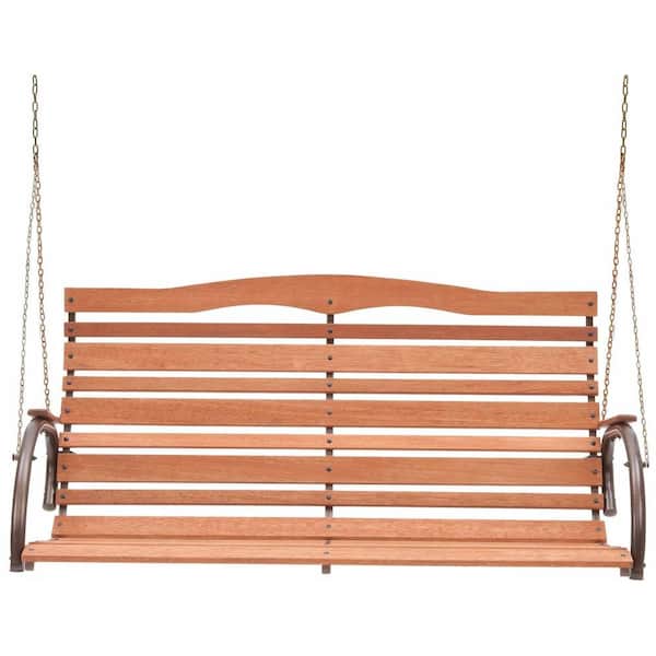 Jack Post Country Garden Natural Wood High Back Patio Swing Seat (Assembly Required)