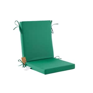Outdoor Patio Dining High Back Chair Cushions with Removable Cover, Chair Seat Cushion 42" L x 21" W x 3" H, HunterGreen
