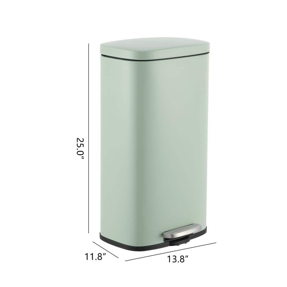 Pistachio Gelato Stainless Steel 8-Gallon Step Trash Can
