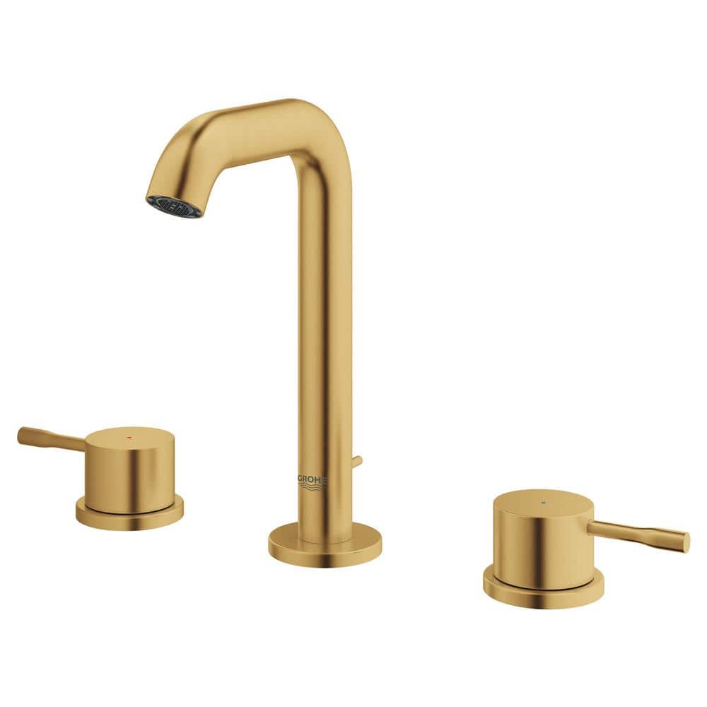 Essence Grey Chrome Brass Widespread Bathroom Faucet