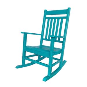 43 in. H Aruba HDPE Plastic Resin Berkshire All-Weather Outdoor Rocking Chair, Home and Garden Decor