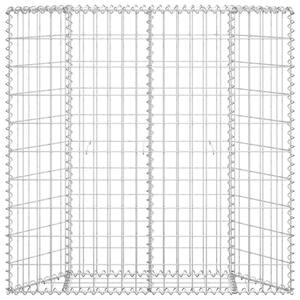 39.4 in. x 7.9 in. x 39.4 in. Trapezium Gabion Raised Bed Galvanized Steel