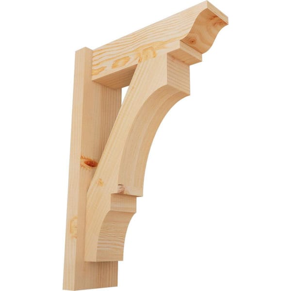 Ekena Millwork 6 in. x 24 in. x 16 in. Douglas Fir Balboa Traditional Smooth Outlooker