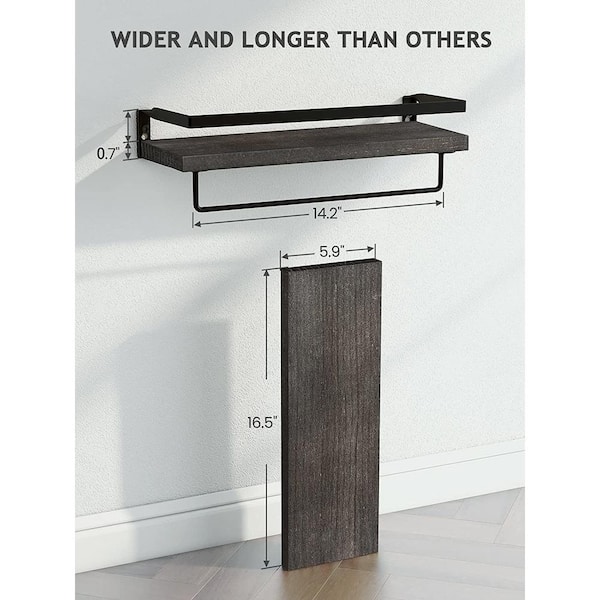 Aoibox 6 in. W x15.7 in. D Bathroom Floating Shelf Wall Mounted