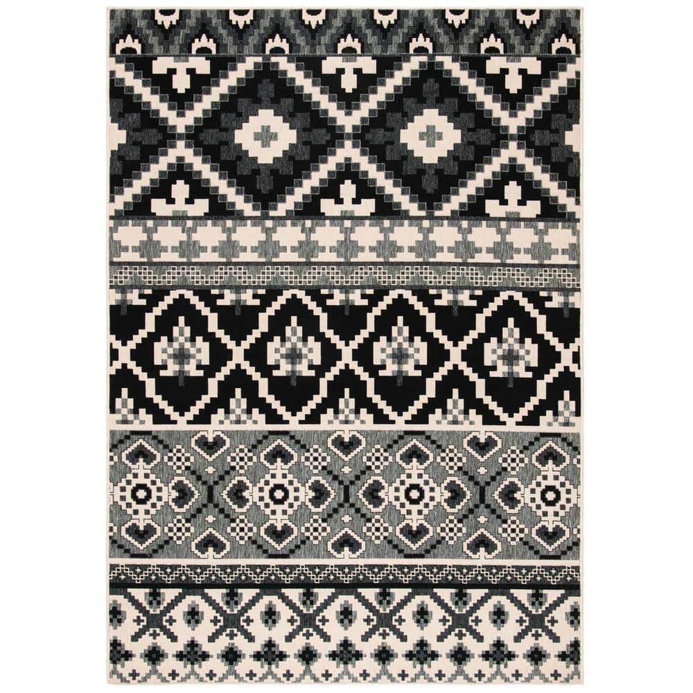 Veranda Black/Beige 2 ft. x 4 ft. Tribal Aztec Indoor/Outdoor Area Rug price history on PriceWatchPro