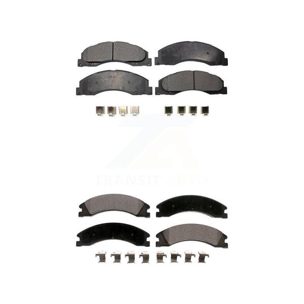 TEC Front Rear Ceramic Brake Pads Kit for ford E-450 Super Duty KTC-100575