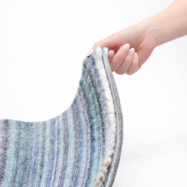 Dream Shag Premium Machine Washable Abstract ADS598 Sky 10 ft. x 14 ft. Area Rug