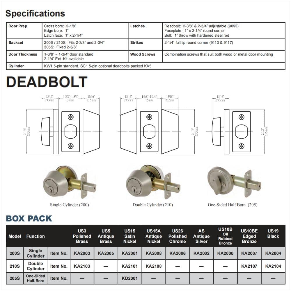 Edged Oil Rubbed Bronze Double Cylinder Deadbolt