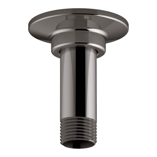 KOHLER MasterShower 3 in. Straight Ceiling-Mount Shower Arm and Flange, Vibrant Polished Nickel