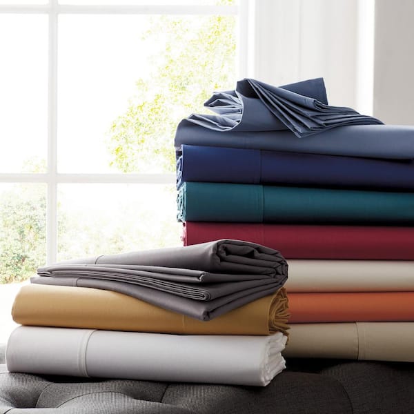 Company Cotton Crème Wrinkle-Free Sateen Queen Sheet Set