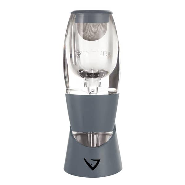 VINTURI Gray Acrylic Wine Aerator for Red Wines