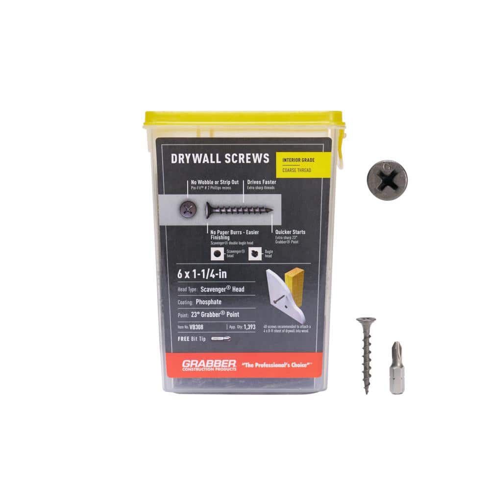 Grabber #6 x 1-1/4 in. Coarse Drywall Screws view 3