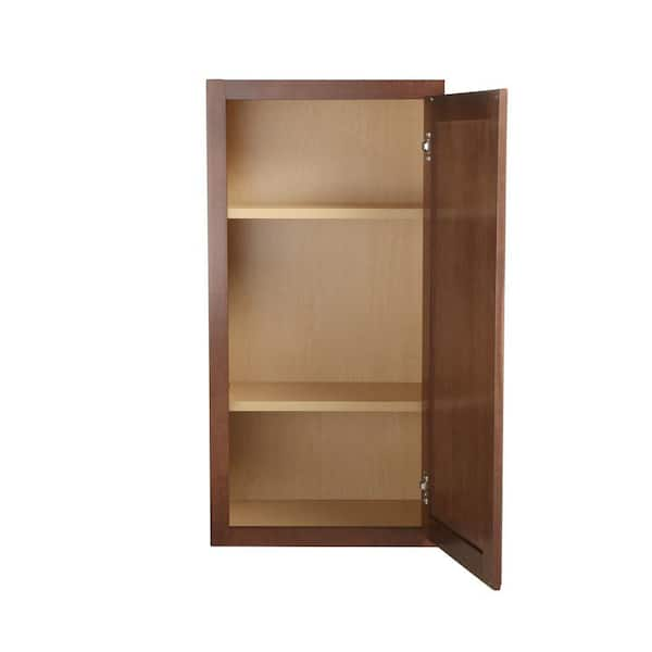 Hampton Bay Hampton Assembled 30x18x12 in. Wall Flex Kitchen Cabinet with Shelves and Dividers in Cognac KWFC3018-COG