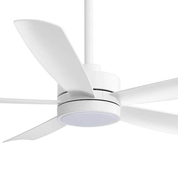 Blaine 52 in. Integrated LED Indoor White Ceiling Fan with Light and Remote Control Included