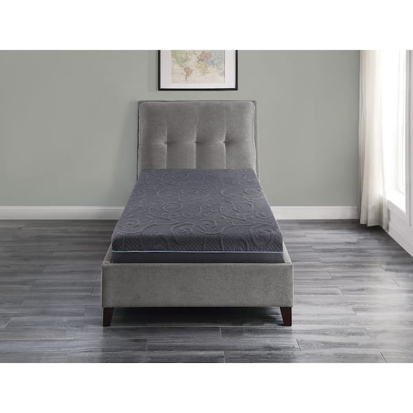 Full Medium 11 in. Bed Mattress Gel-Infused Memory Foam Hybrid Mattress, Dark Gray, Mattress in a Box